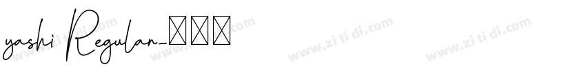 yashi Regular字体转换